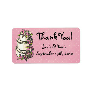 Wedding Cake Thank You Labels