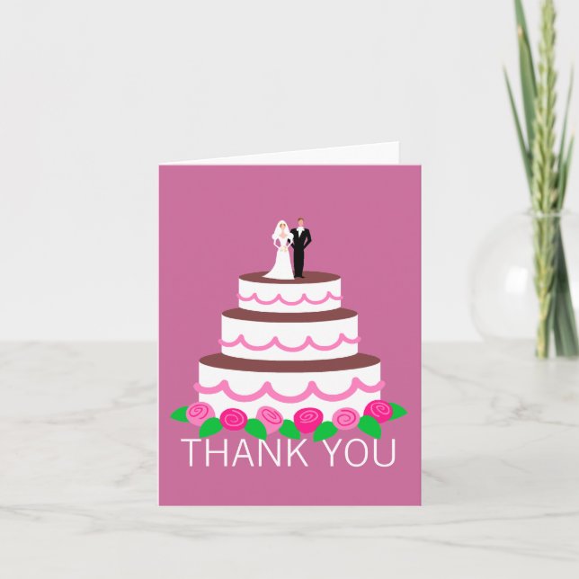 Wedding Cake Thank You Note Cards (Front)