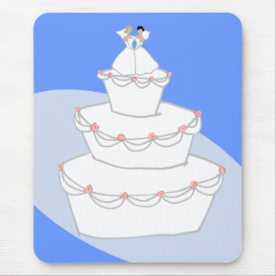 Wedding Cake Two Brides Mouse Pad