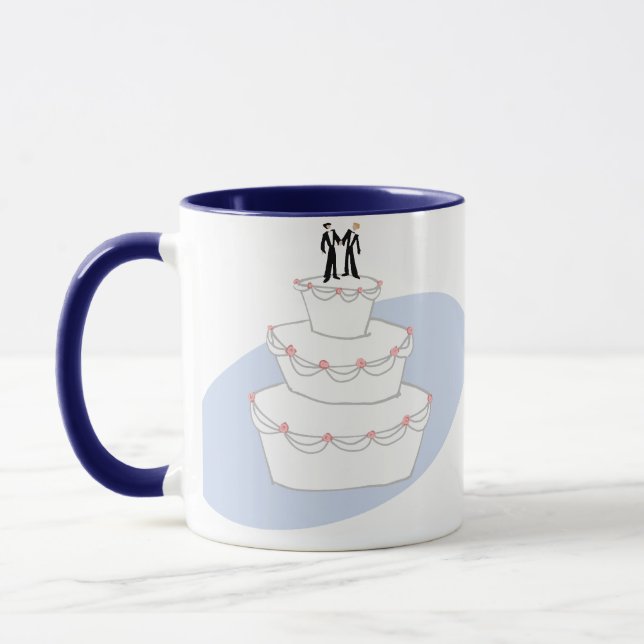 Wedding Cake Two Grooms Mug (Left)