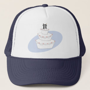 Wedding Cake Two Grooms Trucker Hat