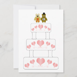 Wedding Cake Wedding Reception Invitation