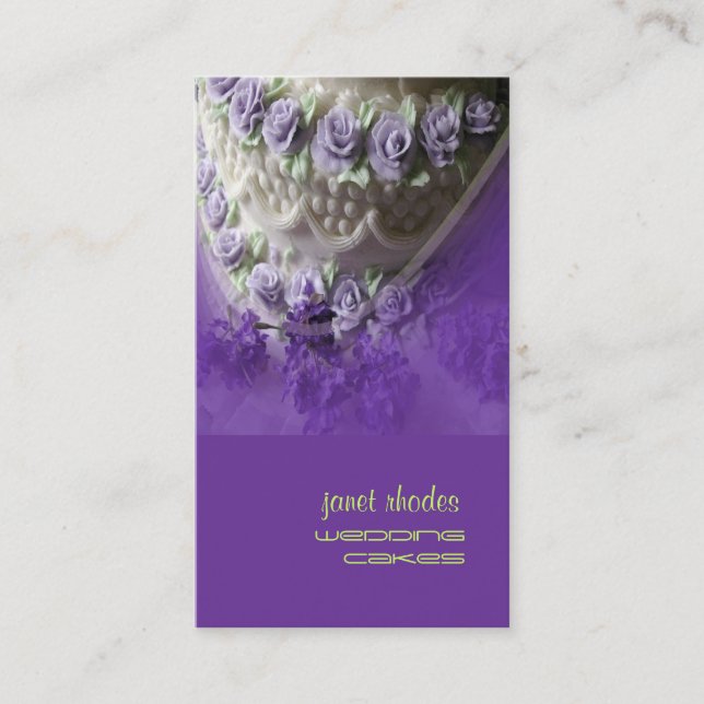Wedding cakes pastry chef business card (Front)
