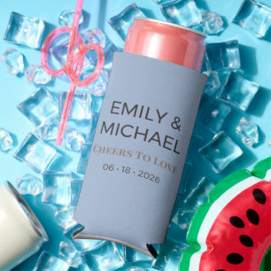 Wedding Can Coolers Modern Party Favour