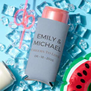 Wedding Can Coolers Modern Party Favour