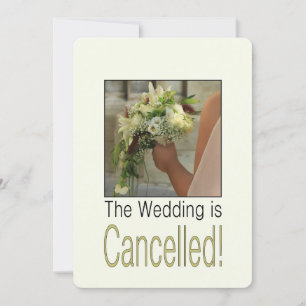 Wedding cancellation announcement