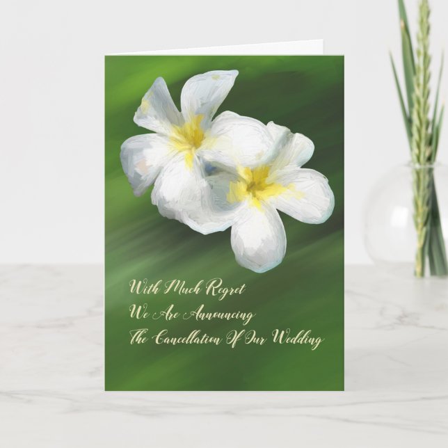 Wedding Cancellation Notice Card Frangapangie (Front)