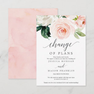 Wedding Cancellation - Postponed - Change of Plans Invitation