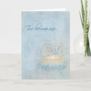 Wedding candle and garter card