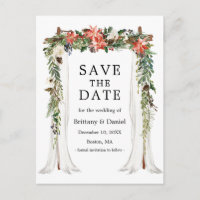 Wedding Canopy Winter Floral Save The Date