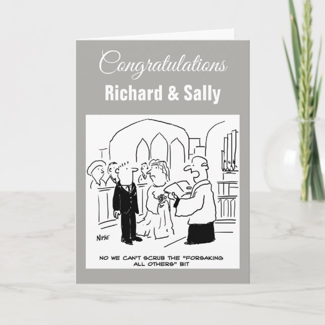 Wedding. Can't Scrub Forsaking all Others bit Card (Front)