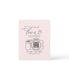 Wedding Capture The Love Blush Pink QR Code Photo