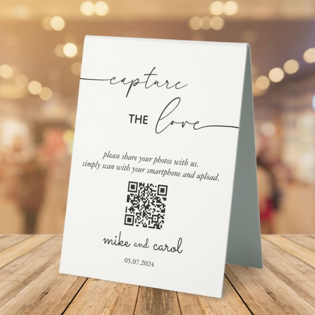 Wedding Capture The Love Photo Share QR Code  (Creator Uploaded)