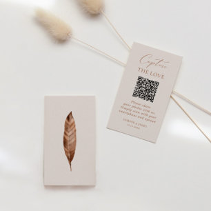 Wedding Capture The Love Photo Share QR Code Enclosure Card