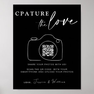 Wedding Capture The Love   Photo Sharing QR Code Poster