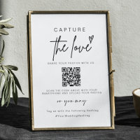 Wedding Capture The Love | Photo Sharing QR Code 