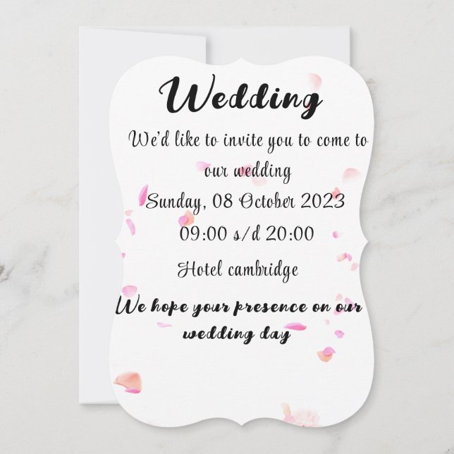 wedding card (Back)
