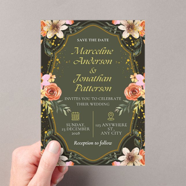 wedding card acrylic invitations (Insitu (Handheld))