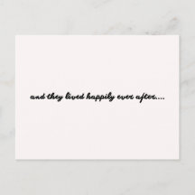 Wedding card - and they lived happily ever after