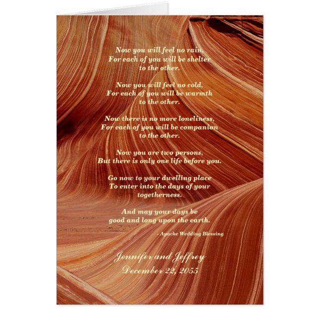 Wedding Card Apache Blessing, Custom, Southwest (Front)