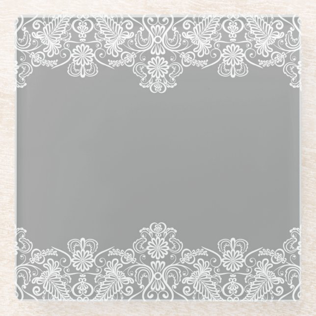 Wedding Card Glass Coaster (Front)