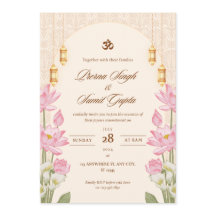 Wedding Card Invitation 5"7 inches cards