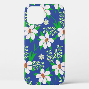 Wedding card or invitation with abstract floral ba iPhone 12 case