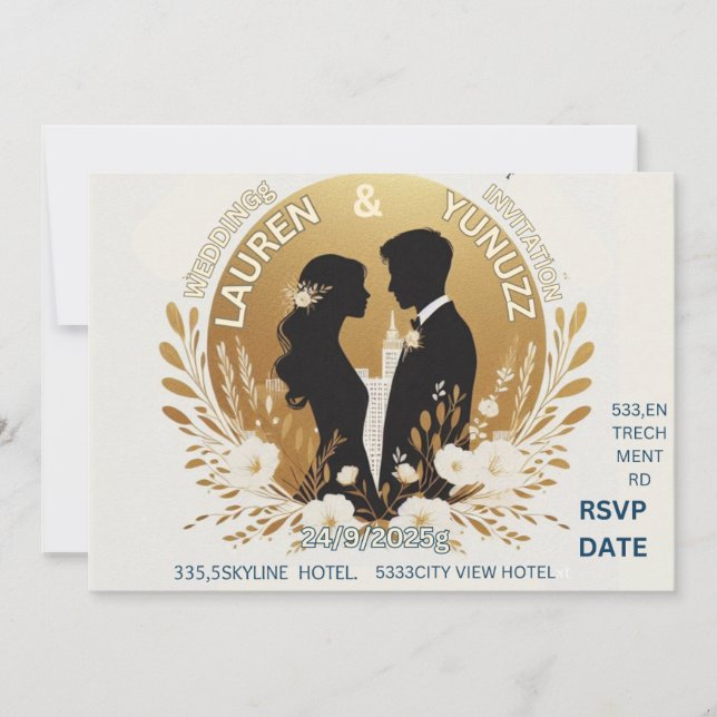 wedding card simple and unique (Front)