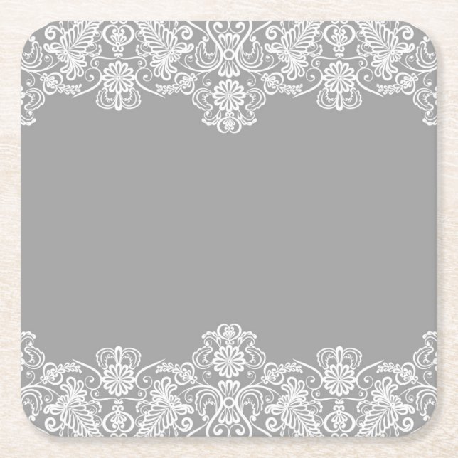 Wedding Card Square Paper Coaster (Front)