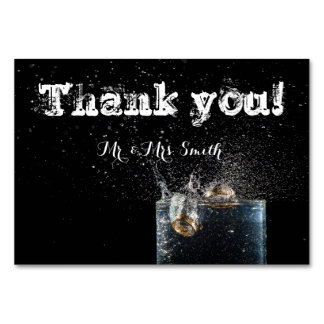 Wedding card Thank you black