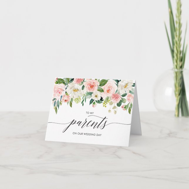 Wedding Card to Parents, Keepsake, Note (Front)