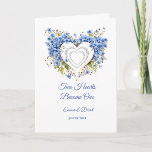 Wedding Card Two Hearts Become One