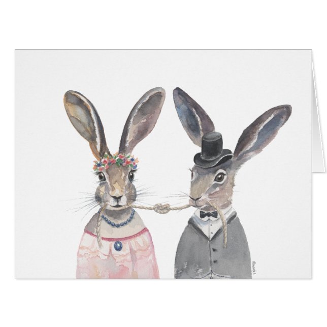 Wedding card "Tying the knot" (Front Horizontal)