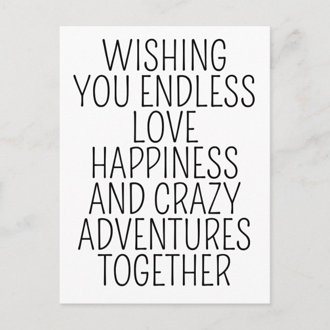 Wedding card / Wishing You Endless Love, Happiness (Front)