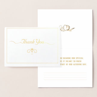 Wedding Card With Real Gold Foil
