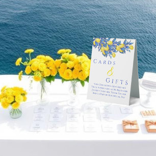 Wedding Cards and Gifts Table Tent Sign-Lemons