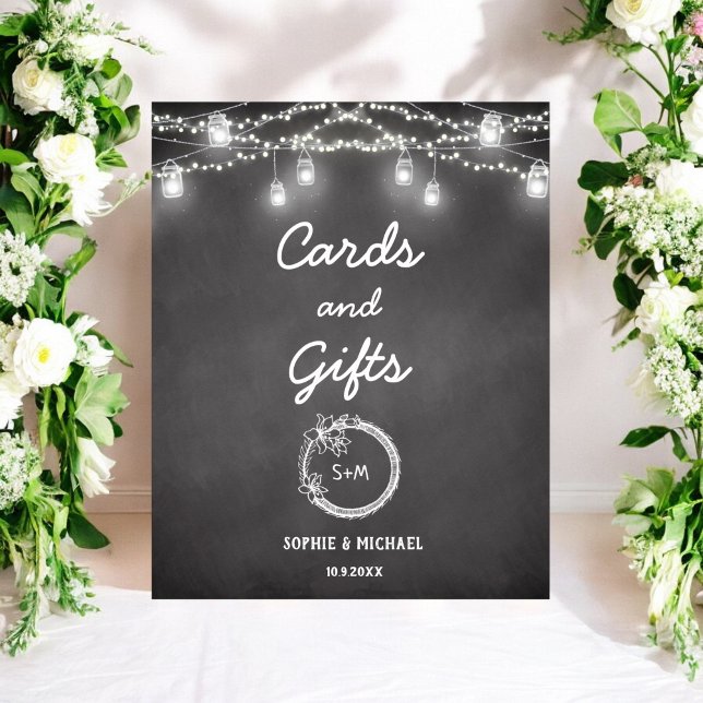 Wedding Cards Gifts Black White Sign (Creator Uploaded)
