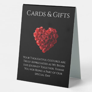 Wedding Cards & Gifts Sign-Heart Shaped Red Roses-