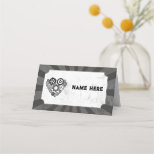 Wedding Cards Names Steampunk Wedding Hearts Cogs 