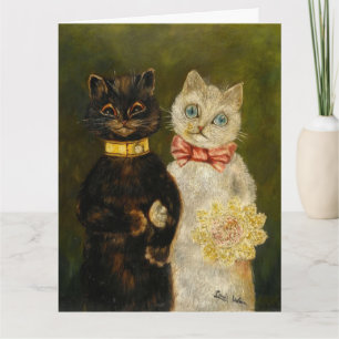 WEDDING CAT CATS LOUIS WAIN OVERSIZED BIG CARDS