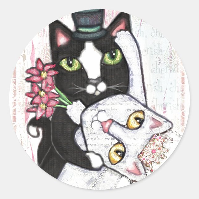 Wedding Cat Dance Stickers (Front)