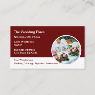 Wedding Catering And Supplies Business Card
