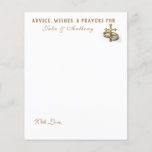 Wedding Catholic Christian Advice Prayers Wishes<br><div class="desc">Share your favourite prayers,  advice,  & wishes with the new Bride and Groom with our lovely wedding stationery with a gold cross and wedding rings.  All text and fonts can be modified.</div>