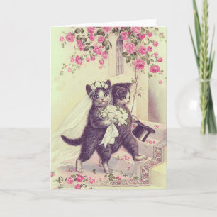 Wedding Cats Blank Customisable Card