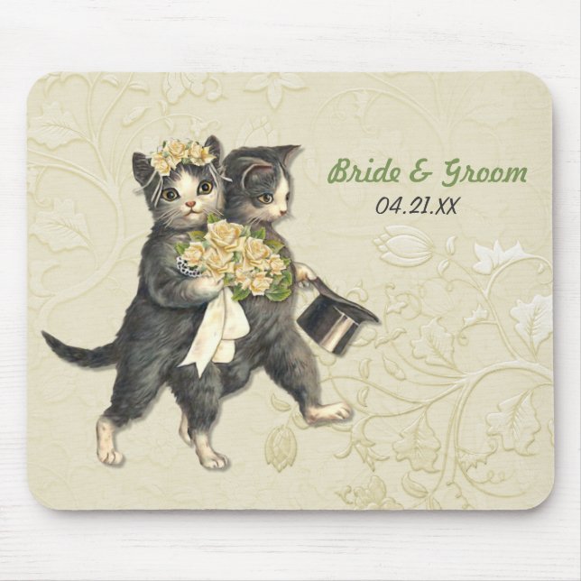 Wedding Cats Mouse Pad (Front)