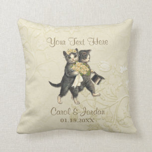 Wedding Cats Your Custom Text Cushion