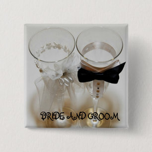 Wedding Celebration Glasses 15 Cm Square Badge