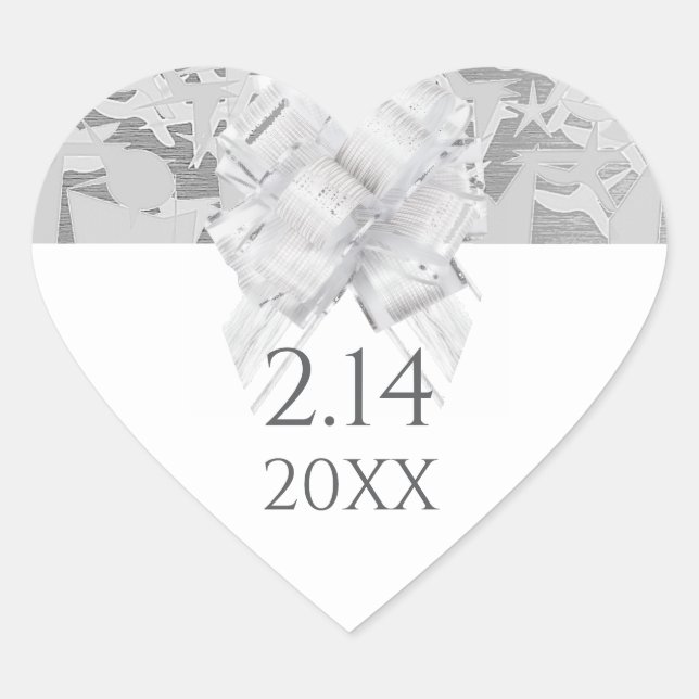 Wedding/Celebration/Holiday Heart Sticker (Front)