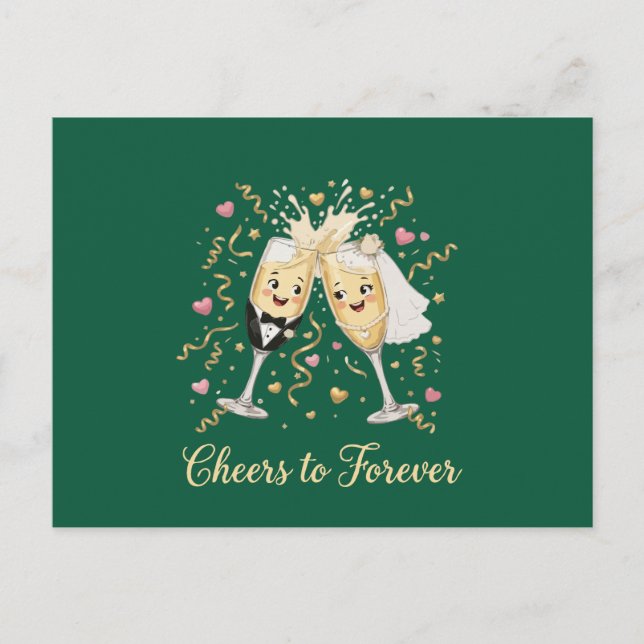 Wedding Celebration Toast Postcard (Front)