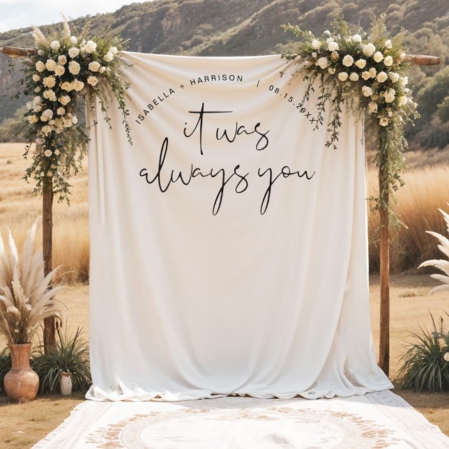 Wedding Ceremony Backdrop, It Was Always You Tapestry (Creator Uploaded)